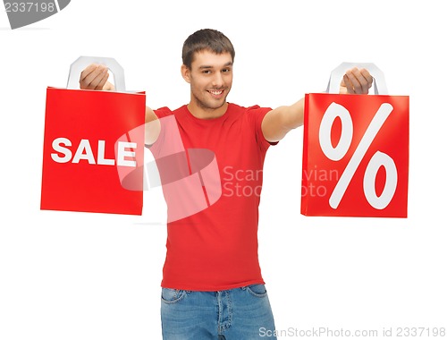 Image of man with shopping bags