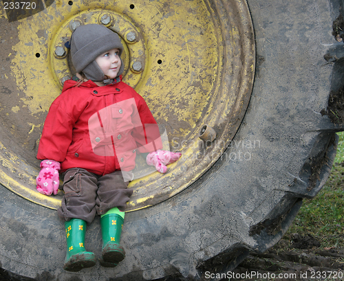 Image of child on wheel