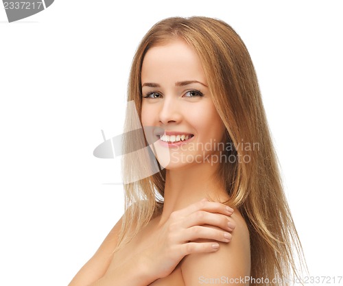 Image of beautiful woman with long hair