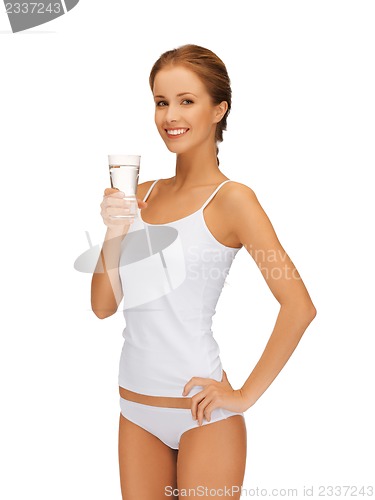 Image of woman with glass of water