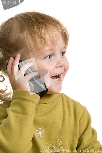 Image of child with mobile phone
