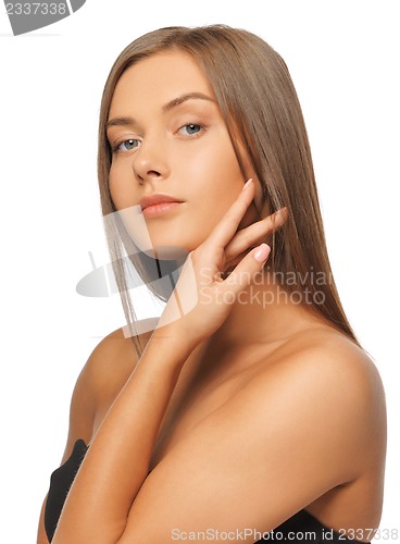 Image of beautiful woman with long hair