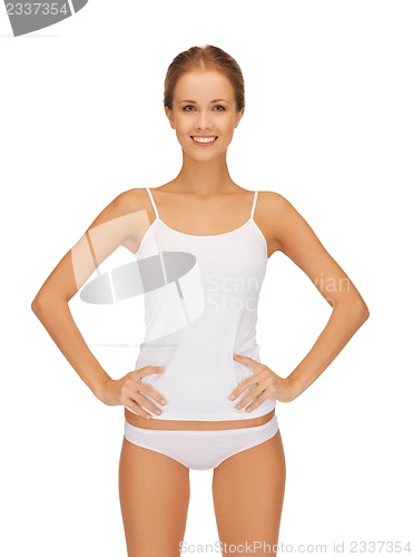 Image of beautiful woman in cotton undrewear