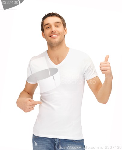 Image of handsome man in white shirt