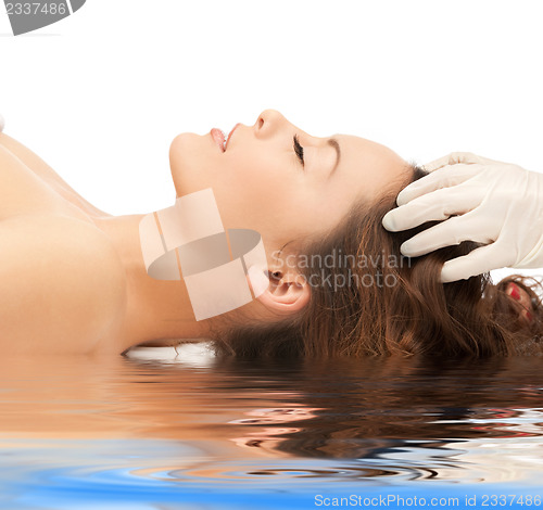 Image of beautiful woman in spa