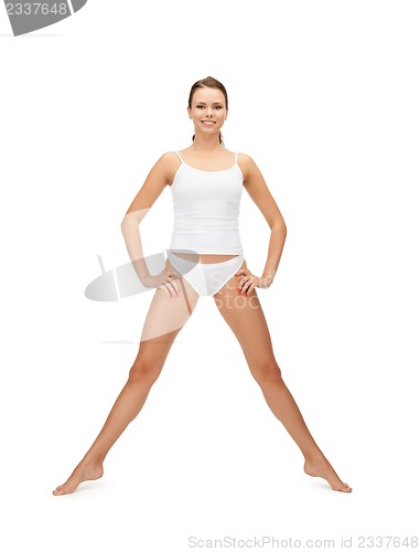 Image of sporty woman in cotton undrewear