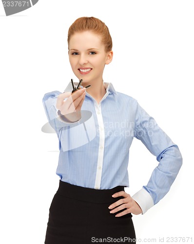 Image of happy woman with keys