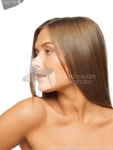 Image of beautiful woman with long hair