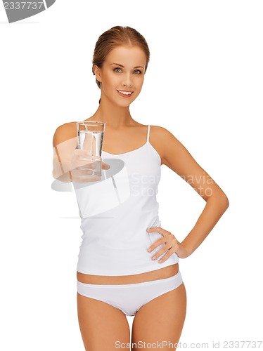 Image of woman with glass of water