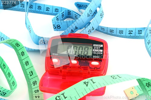 Image of Pedometer with tape measures