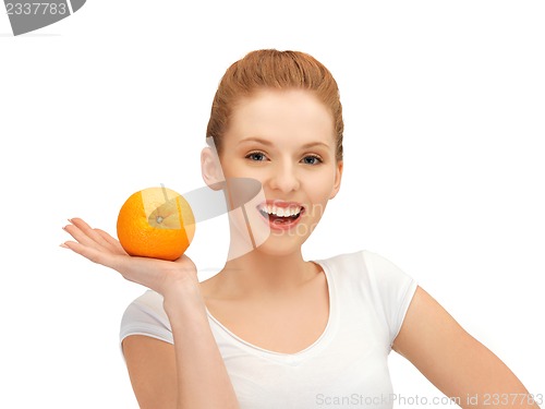 Image of teenage girl with orange