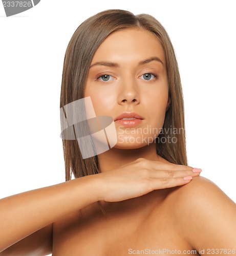 Image of beautiful woman with long hair