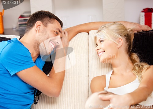 Image of happy couple at home