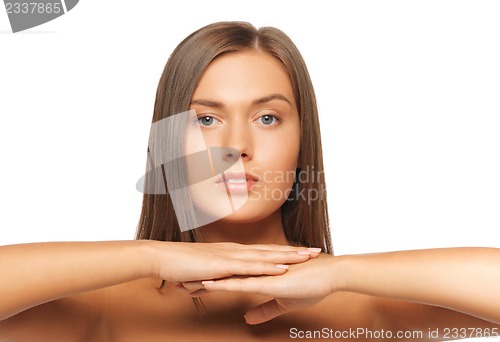 Image of beautiful woman with long hair