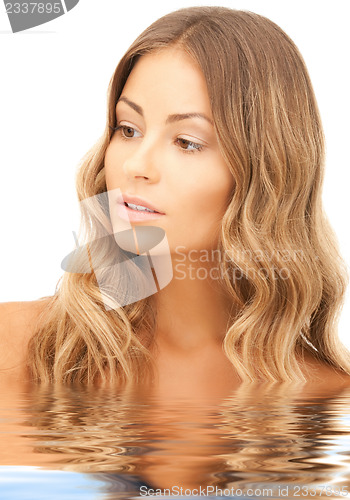 Image of lovely woman in water