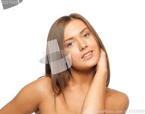 Image of beautiful woman with long hair