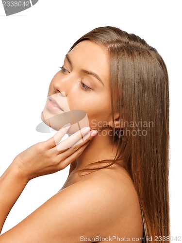 Image of beautiful woman with long hair