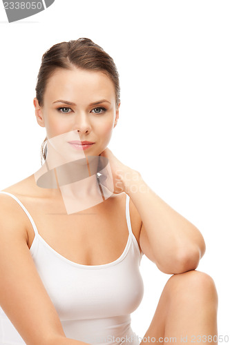 Image of beautiful woman in cotton undrewear