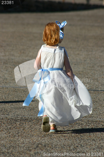 Image of Little girl run