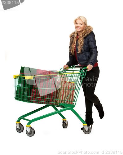 Image of woman with shopping cart