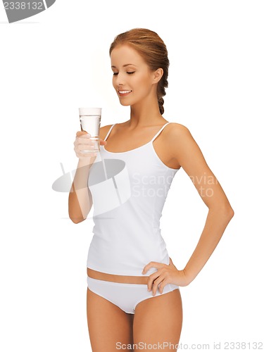 Image of woman with glass of water