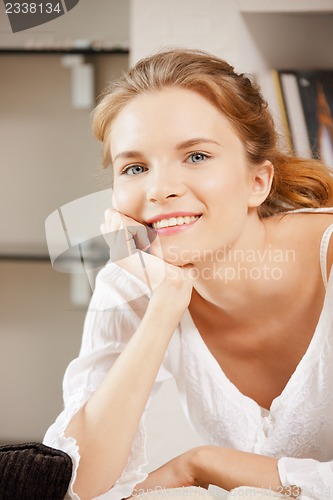 Image of happy and smiling teenage girl