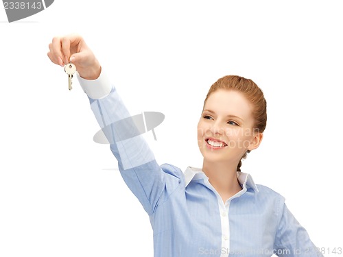 Image of happy woman with keys