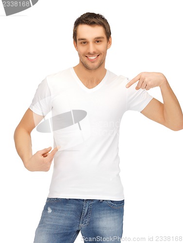 Image of handsome man in white shirt