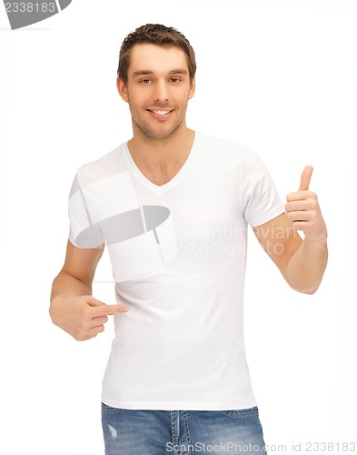 Image of handsome man in white shirt