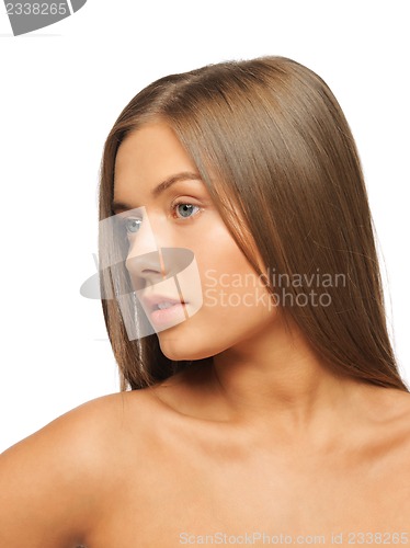 Image of beautiful woman with long hair