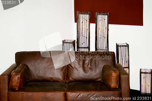 Image of Sofa and lamps