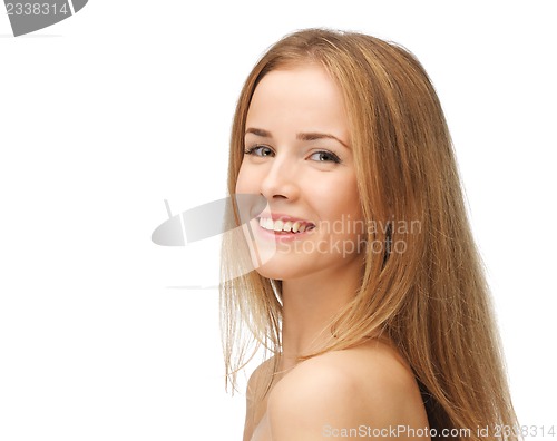 Image of beautiful woman with long hair