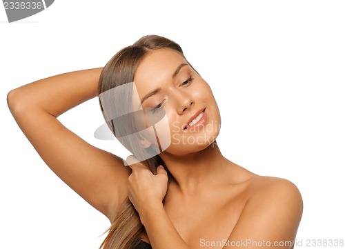 Image of beautiful woman with long hair