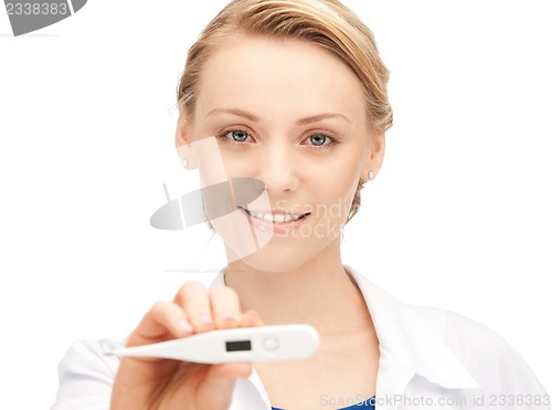 Image of female doctor with thermometer