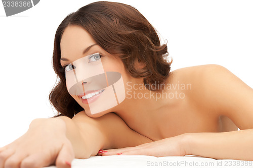 Image of beautiful woman in spa salon