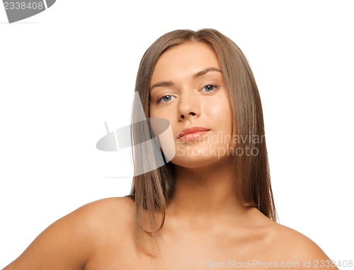 Image of beautiful woman with long hair