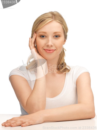 Image of beautiful woman with long hair