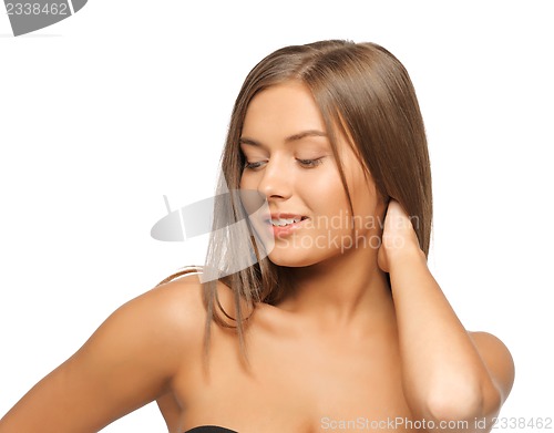 Image of beautiful woman with long hair