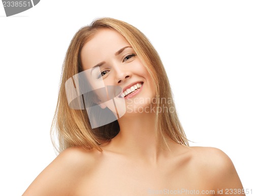 Image of beautiful woman with long hair