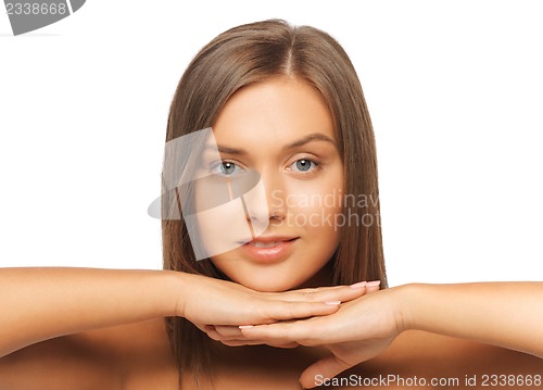 Image of beautiful woman with long hair