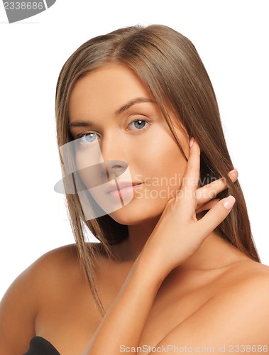 Image of beautiful woman with long hair