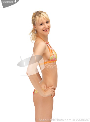 Image of beautiful woman in bikini