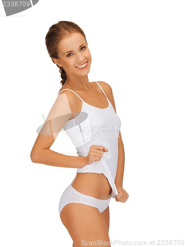 Image of beautiful woman in cotton undrewear