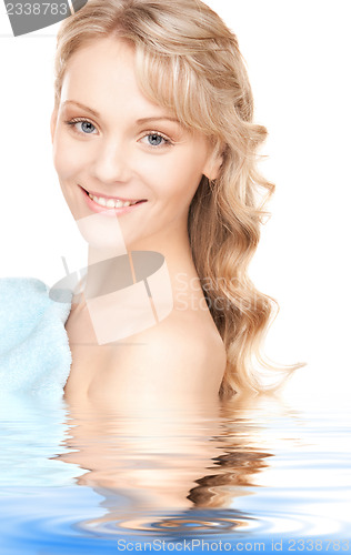 Image of beautiful woman in water