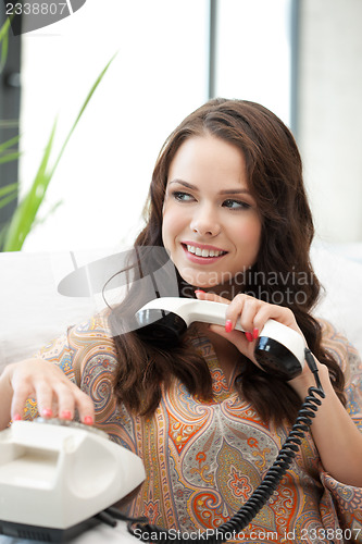 Image of happy woman with phone