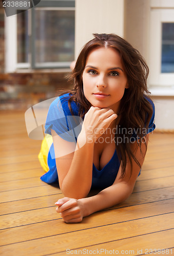 Image of calm and serious woman