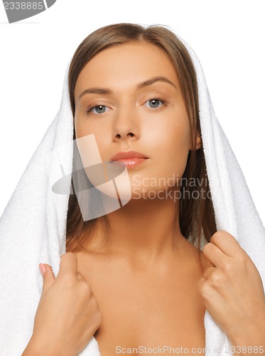 Image of beautiful woman in towel