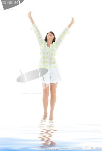 Image of lovely woman in casual clothes