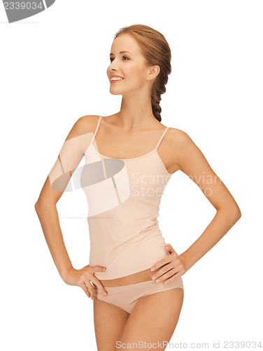 Image of beautiful woman in cotton undrewear
