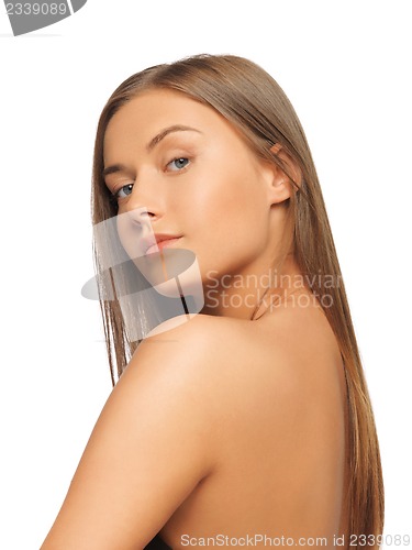 Image of beautiful woman with long hair